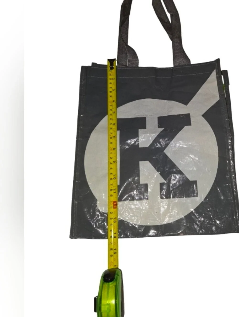 Unbranded Gray Messenger Tote with White Logo - Durable Everyday Carry